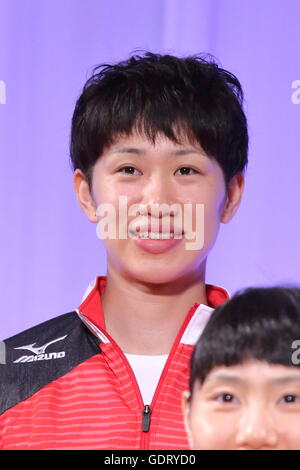 Tokyo, Japan. 20th July, 2016. Miyu Nagaoka (JPN) Volleyball : Japan women's national volleyball team send-off party for the Rio 2016 Olympic Games in Tokyo, Japan . Credit:  AFLO SPORT/Alamy Live News Stock Photo