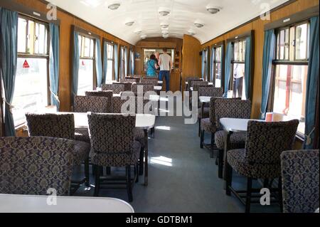 Buffet car on the 'South Devon Railway', UK Stock Photo