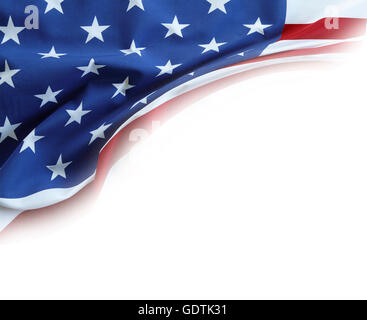 American flag on plain background Stock Photo