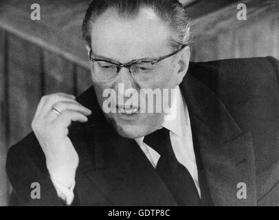 Otto Grotewohl, Prime Minister of the GDR (third from right) and his ...