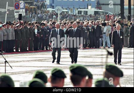 Yeltsin and Kohl Stock Photo