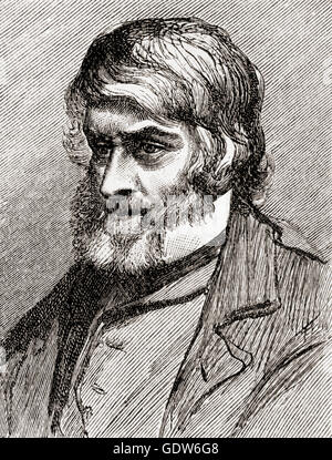 Thomas Carlyle, 1795 – 1881.  Scottish philosopher, satirical writer, essayist, historian and teacher. Stock Photo