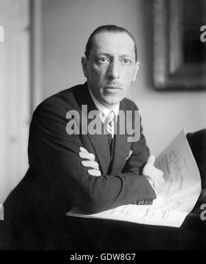 Stravinsky. Portrait of the Russian born composer, Igor Fyodorovich Stravinsky (1882-1971). Undated portrait from Bain News Service, probably c.1920-1930. Stock Photo