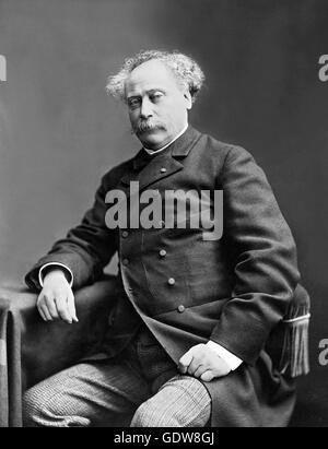 Alexandre Dumas, fils (1824-1895), the son of Alexandre Dumas. He is best known for his novel 'La Dame aux Camélias' which was later adapted for the stage.  Photo by Nadar [Gaspard Félix Tournachon), c.1875-1885 Stock Photo