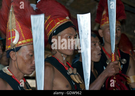 The image of Chang Tribe Man at Hornbill Festival, Nagaland, India Stock Photo