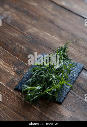 Fresh Tarragon on a table Stock Photo