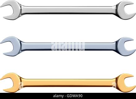 Open end wrench Stock Vector