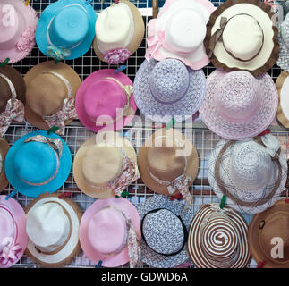 Round straw hat, top view, isolated on white background Stock Photo - Alamy