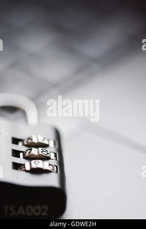 IT security concept with lock on keyboard Stock Photo