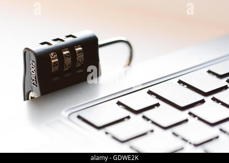 IT security concept with lock on keyboard Stock Photo
