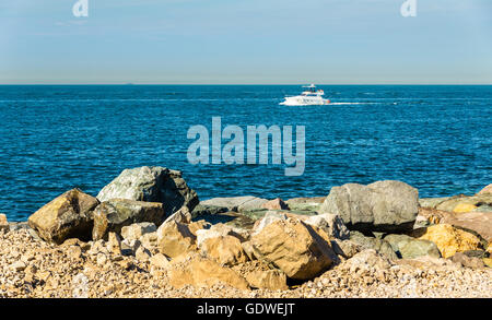 Persian Gulf near Palm Jumeirah island in Dubai, UAE Stock Photo