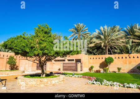 Garden at Al Ain Palace Museum - UAE Stock Photo