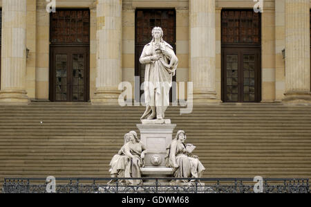 The Schiller Monument and the Konzerthaus Berlin Stock Photo