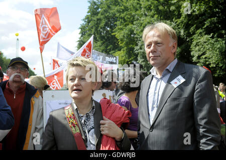 DGB demonstration during the Days of Action of the European Trade Union Confederation Stock Photo