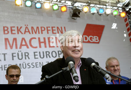 DGB demonstration during the Days of Action of the European Trade Union Confederation Stock Photo