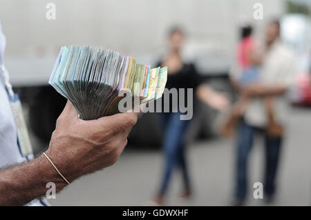 Nicaraguan workers in Costa Rica Stock Photo