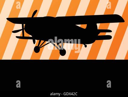 Airplane flying vector background Stock Vector