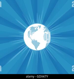 Modern earth globe burst vector background for poster Stock Vector