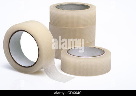 Medical sticking plaster on white background Stock Photo