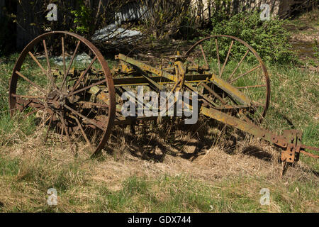 This harrow is a reminiscent of the big Otago Gold Rush in New Zealand starting in the end of May 1861. Stock Photo