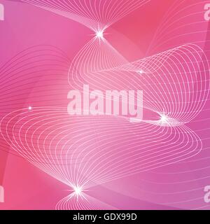 Abstract pink, reddish background vector background concept template with waves Stock Vector