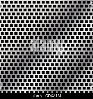 Metallic mesh texture vector background with reflections Stock Vector