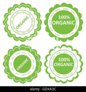 Organic food stamp or label vector ecology background concept Stock Vector