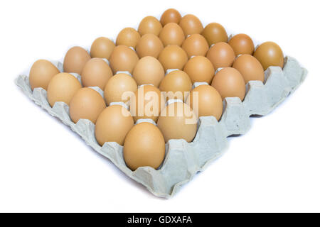 Eggs in the cardboard package Stock Photo
