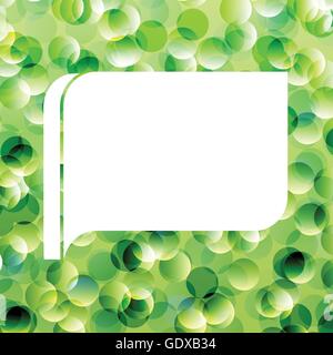 Speech bubble green ecology vector background for poster Stock Vector