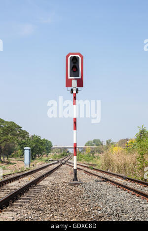 Train signals for railway and and traffic light for locomotive Stock Photo