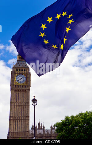 Forty thousand people took part in The March for Europe in London. on 2 July 2016.  Following the results of the Brexit Referend Stock Photo