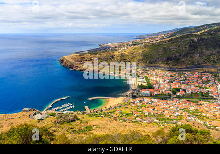 View from Pico do Facho viewpoint over the Machico valley, Madeira, Portugal View from Pico do Facho viewpoint over the Machico valley, Madeira, Portugal