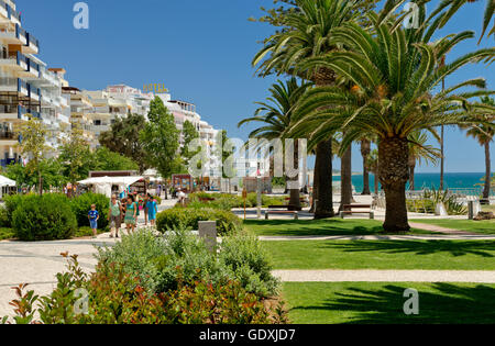 Armacao de Pera promenade gardens, Algarve, Portugal Stock Photo