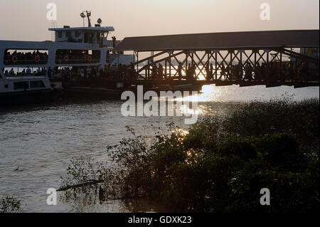 Dala ferry jetty Stock Photo