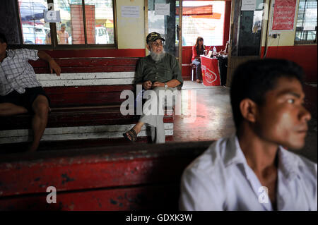 Waiting hall for the Dala ferry Stock Photo