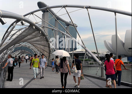 The Helix Bridge Singapore Stock Photo