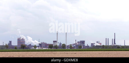 Aerial view of the steelworks of Salzgitter AG Stock Photo