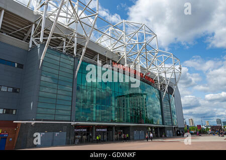 The Manchester United football stadium, Old Trafford, Manchester, England, UK. Stock Photo