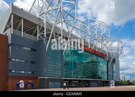 The Manchester United football stadium, Old Trafford, Manchester, England, UK. Stock Photo