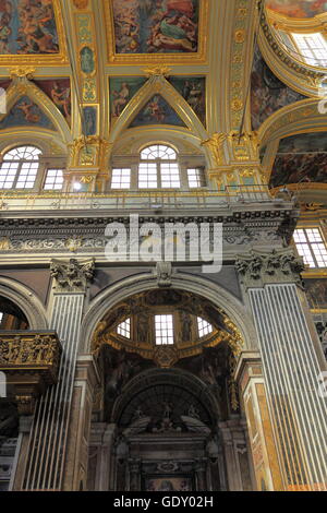 Interior of the Basilica della Santissima Annunziata del Vastato, Genoa, Italy Stock Photo