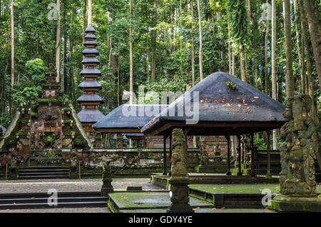 Temple inside monkey forest on Bali Stock Photo