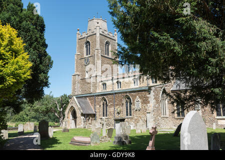 St Jame's church Hemingford Grey Cambridgeshire Uk on the River Great Ouse Stock Photo