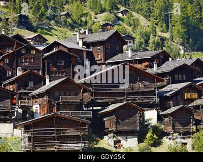 geography / travel, Switzerland, Village of Grimentz, Valais, Additional-Rights-Clearance-Info-Not-Available Stock Photo