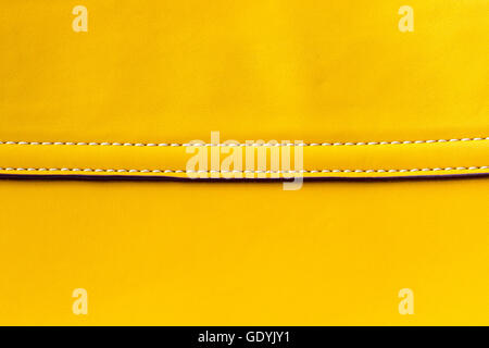 yellow Leather With Seam background Stock Photo