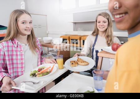 University students having lunch in canteen, Bavaria, Germany