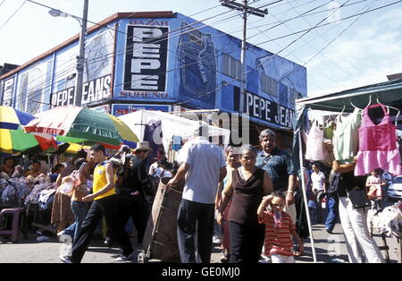 the Market in the centre of the city San Pedro Sula  in Honduras in Central America, Stock Photo