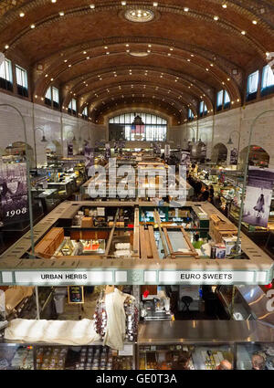 Westside market downtown Cleveland, Ohio, United States. The oldest indoor and outdoor market in Ohio. Stock Photo
