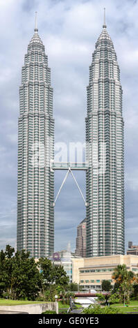 High quality picture of The Petronas Twin Towers, the world's tallest twin towers. Stock Photo