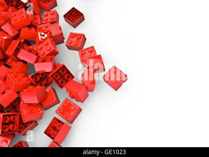 Toy building blocks / 3D render of plastic toy building blocks Stock Photo