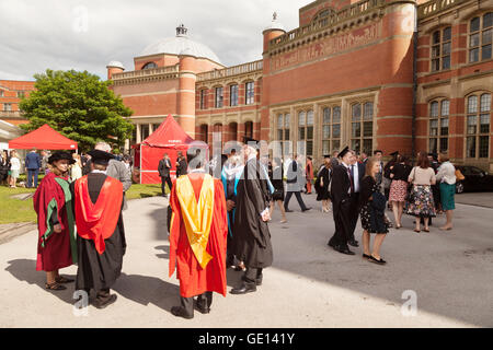 Graduates at the University of Birmingham graduation day, Birmingham England UK Stock Photo